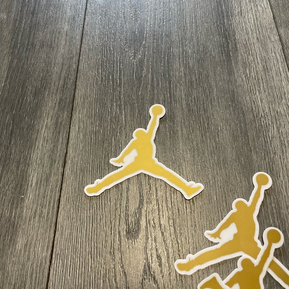 Jordan Accessories 8x Air Jordan Sticker Gold Jumpman Sticker Official Nike Air Jordan